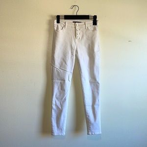 Abercrombie Signature Collection Super Skinny Midrise White Ankle Jeans
